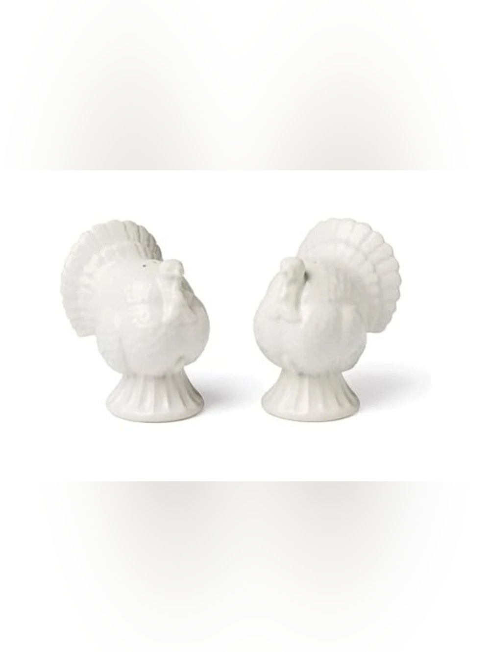Lenox French Perle Carved Turkey Salt & Pepper Set